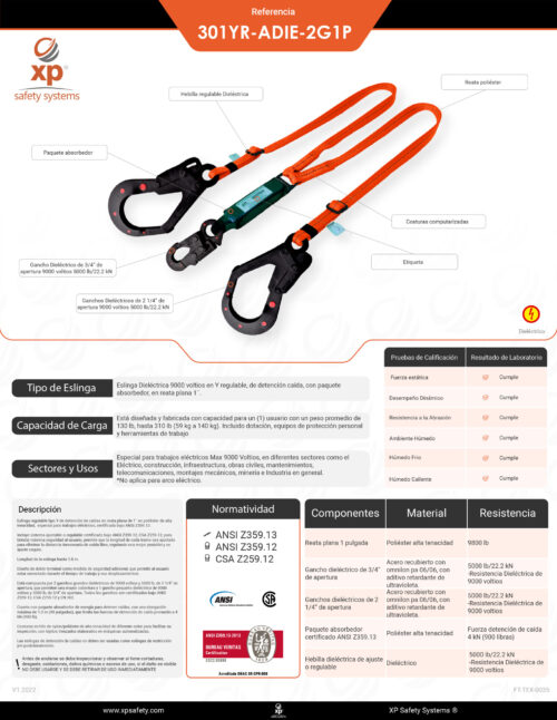 eslinga-en-y-dielectrica-con-absorbedor-certificada-xp-dotaciones-a-domicilio