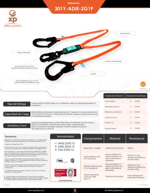 eslinga-en-y-dielectrica-con-absorbedor-de-impacto-certificada-xp-dotaciones-a-domicilio